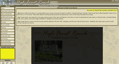 Desktop Screenshot of highforestranch.net