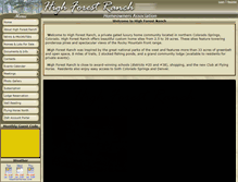 Tablet Screenshot of highforestranch.net